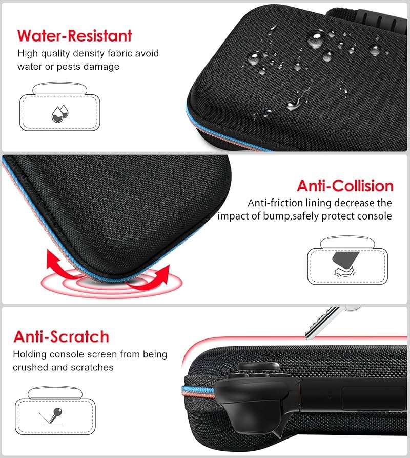 ivoler Carrying Case for Nintendo Switch 2 Model(2025), Portable Hard Shell Pouch Carrying Travel Game Bag for Nintendo Switch 2 Accessories Holds 12 Game Cartridge (Black) - Image 5