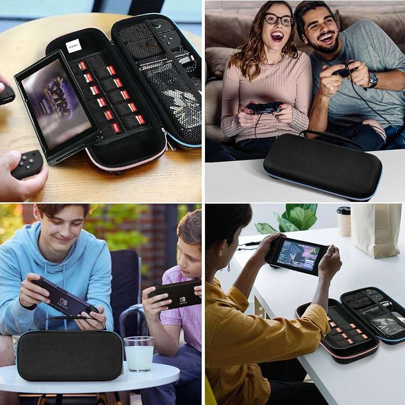 ivoler Carrying Case for Nintendo Switch 2 Model(2025), Portable Hard Shell Pouch Carrying Travel Game Bag for Nintendo Switch 2 Accessories Holds 12 Game Cartridge (Black) - Image 7