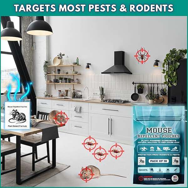 10Pack Natural Mouse Repellent Pouches Indoor Powered by Botanical Scent Mice Repellent Pouches Rodent Repellent Pouches vamoose Rodent-repelling Pouches for House Basement Attic Shed Barn Storage Rv - Image 5