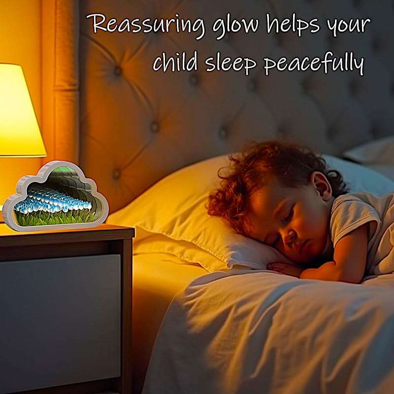 ALYMACK Handmade Tulip Lamp Fully Assembled - Flower Night Light Cuteness Lamps - Tulip and Rose Infinity Mirror in a Glass - Gift for Women or Girl - Lampara de Tulipanes Infinitos (Blue, USB) - Image 6