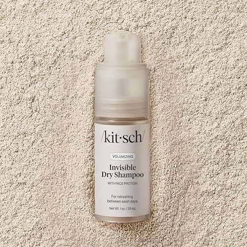 Kitsch Volumizing Rice Protein Dry Shampoo Powder - Dry Shampoo for Women & Men, No White Cast, Absorbs Oil, Non-Greasy, Light-to-medium Hair Colors, Travel Size | Ideal Gifts for Women- Invisible 1oz - Image 8