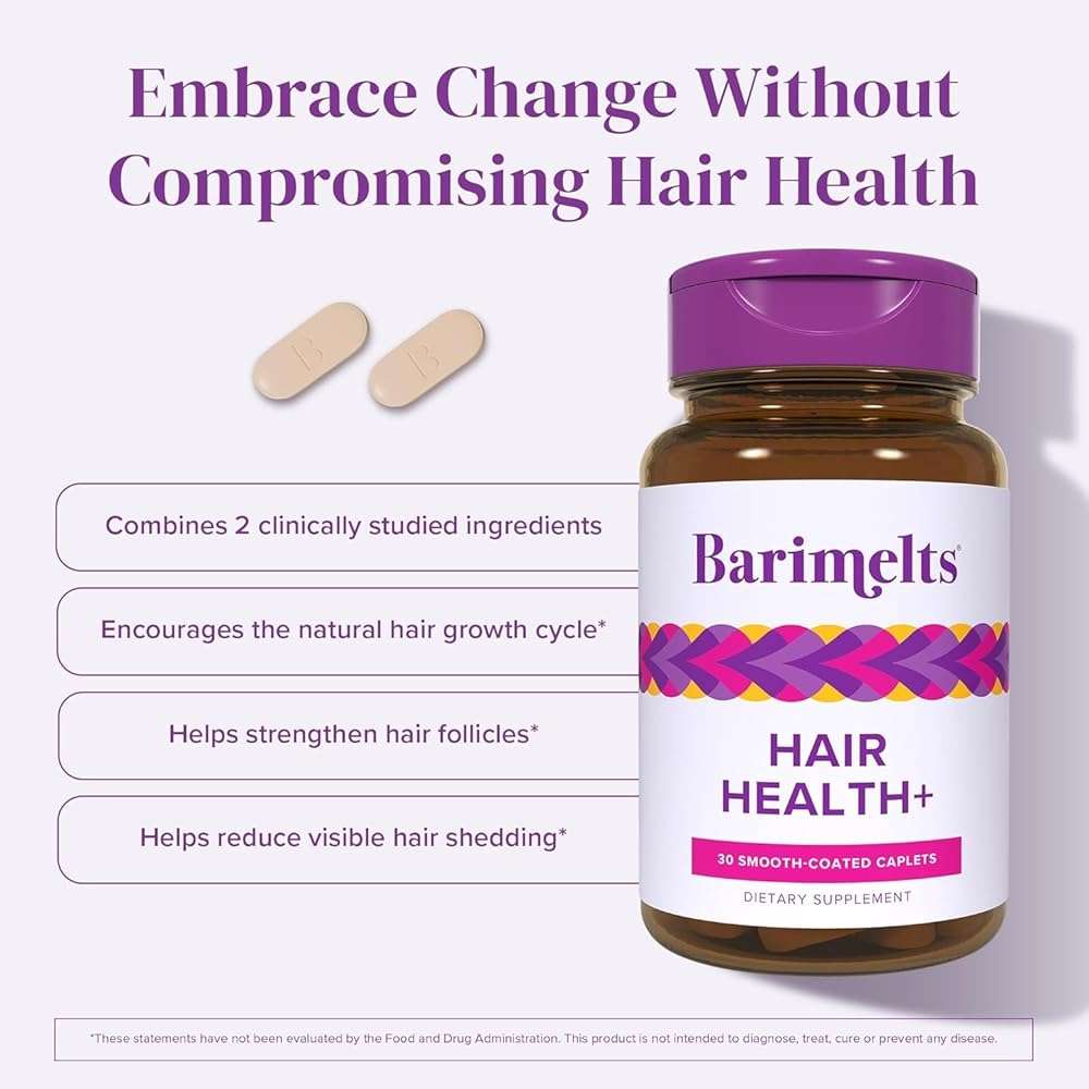 BariMelts Hair Health+ – Helps Reduce Hair Thinning for GLP-1 Users or Bariatric Patients – Hair Growth Supplement with Clinically Studied AnaGain™ Nu and Keratin – 1-Month Supply - Image 3