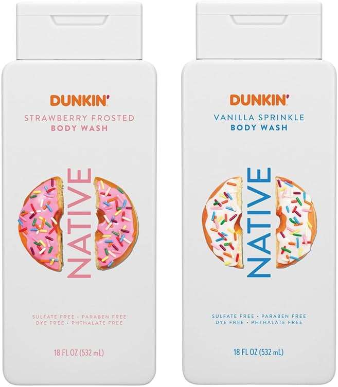Native Body Wash, Dunkin Vanilla Sprinkle, Contains Naturally Derived Ingredients | For Women & Men, Sulfate, Paraben, & Dye Free Leaving Skin Soft and Hydrated | 18 oz - Image 1