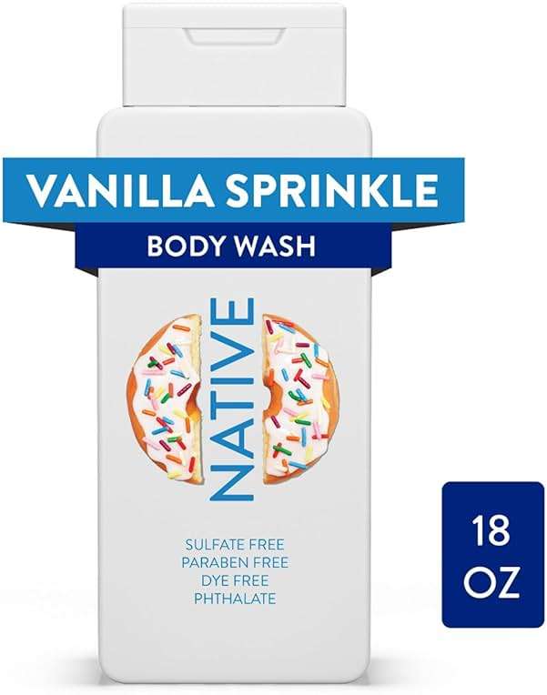 Native Body Wash, Dunkin Vanilla Sprinkle, Contains Naturally Derived Ingredients | For Women & Men, Sulfate, Paraben, & Dye Free Leaving Skin Soft and Hydrated | 18 oz - Image 3