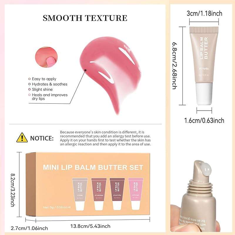 4Pcs Hydrating Lip Gloss Set, Mini Lip Balm Pack, High Shine Glass Finish Lip Moisturizing Plumping Lip Gloss Shiny Jelly Liquid Lipstick for Women - Image 9