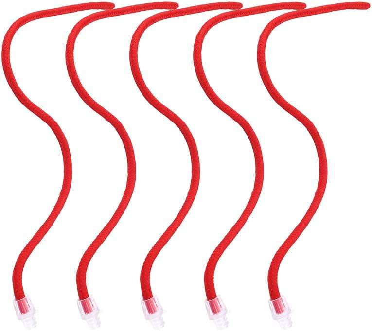 BOXOB 5Pcs Interactive Cat Toy Balls Replacement Ropes, Cat Ball Tail Kitten Ball Toy Tail Red Cotton Thread Cat Toy Rolling Ball Tail for Cat Toy Ball Accessories - Image 1