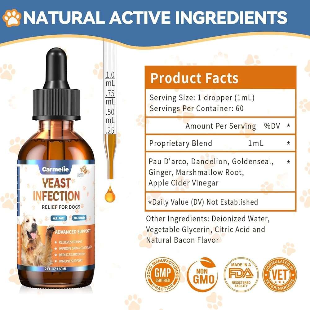 Natural Yeast Relief for Dogs, Supports Healthy Itch Relief, Dog Ear Discomfort Care, Itch Relief for Dog, Allergy Supports, Inflammation Relief for Dogs, 60ml - Image 8