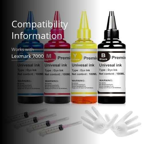 JANMORE Universal Ink Refills Kit Dye Ink Refill Kit Compatible for HP Canon Brother Samsung Dell Kodak Inkjet Printers Compatible Cartridges Refillable Cartridge CISS CIS System 4 Color Set - Image 3