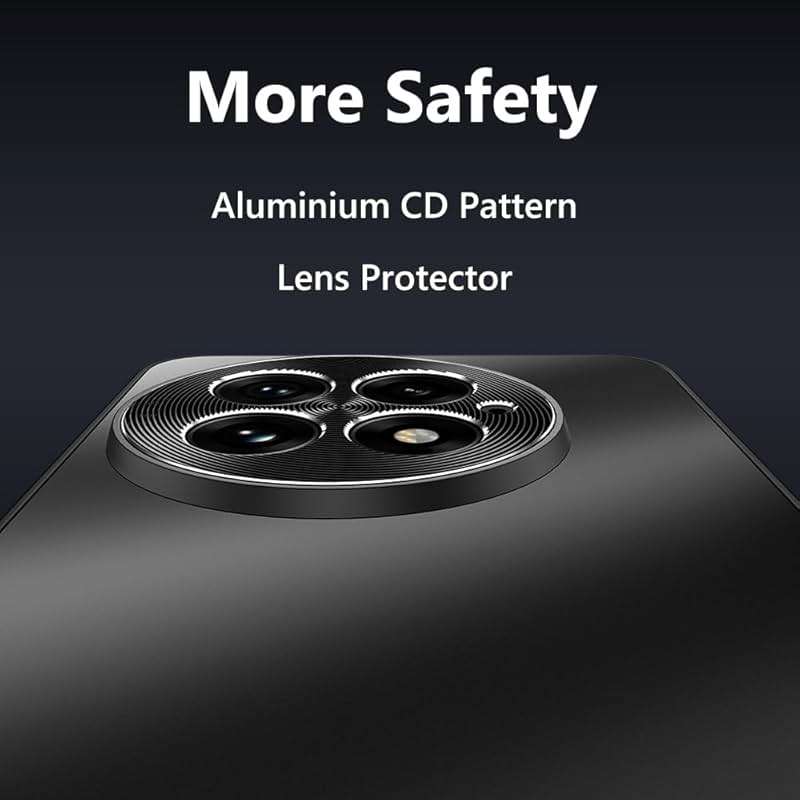 Norllben Metal Lens Protector for OnePlus 13 Case (2025) - [Impact-Resistant] AG Frosted Slim Protective Matte Anti-Scratch Hard Back Phone Cover Case, Black - Image 2