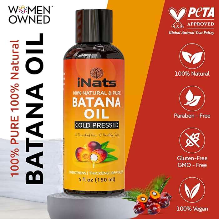 Premium Raw Batana Oil for Hair Growth (5 Fl Oz) - Dr. Sebi 100％ Pure & Batana Hair Growth Oil from Honduras - Organic & Natural - Deeply Nourishing Scalp for Thicker & Stronger Hair for Women & Men - Image 4