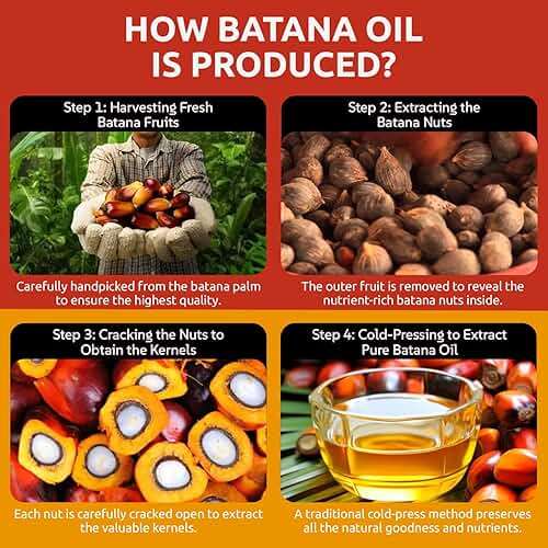 Premium Raw Batana Oil for Hair Growth (5 Fl Oz) - Dr. Sebi 100％ Pure & Batana Hair Growth Oil from Honduras - Organic & Natural - Deeply Nourishing Scalp for Thicker & Stronger Hair for Women & Men - Image 5