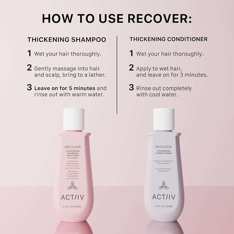 ACTIIV Recover Travel Duo For Women | Supports the Appearance of Fuller, Healthier-Looking Hair, Plant-Based, Color-Safe, Vegan, All Hair Types - Image 4