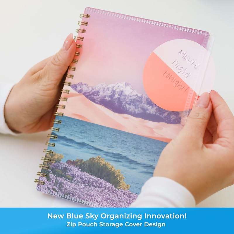 Blue Sky 2025-2026 Weekly and Monthly Academic Year Planner Calendar, July 2025 - June 2026, 5" x 8", Flexible Cover With Zip Pouch, Wirebound, Storage Pocket, Enough to Believe - Image 6