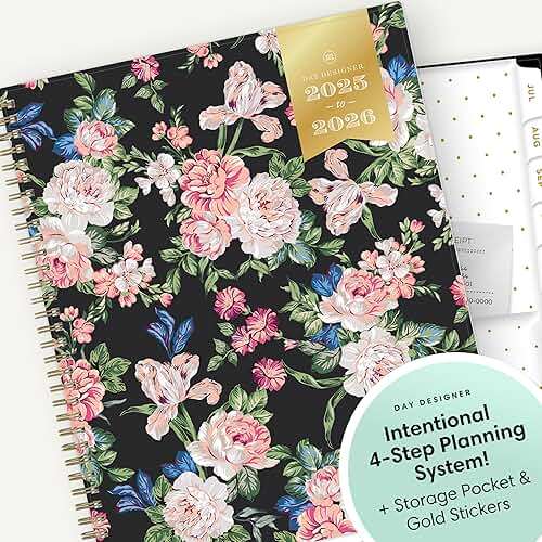 Blue Sky Day Designer 2025-2026 Weekly and Monthly Academic Year Planner Calendar, July 2025 - June 2026, 8.5" x 11", Flexible Cover, Wirebound, Rose Garden - Image 6