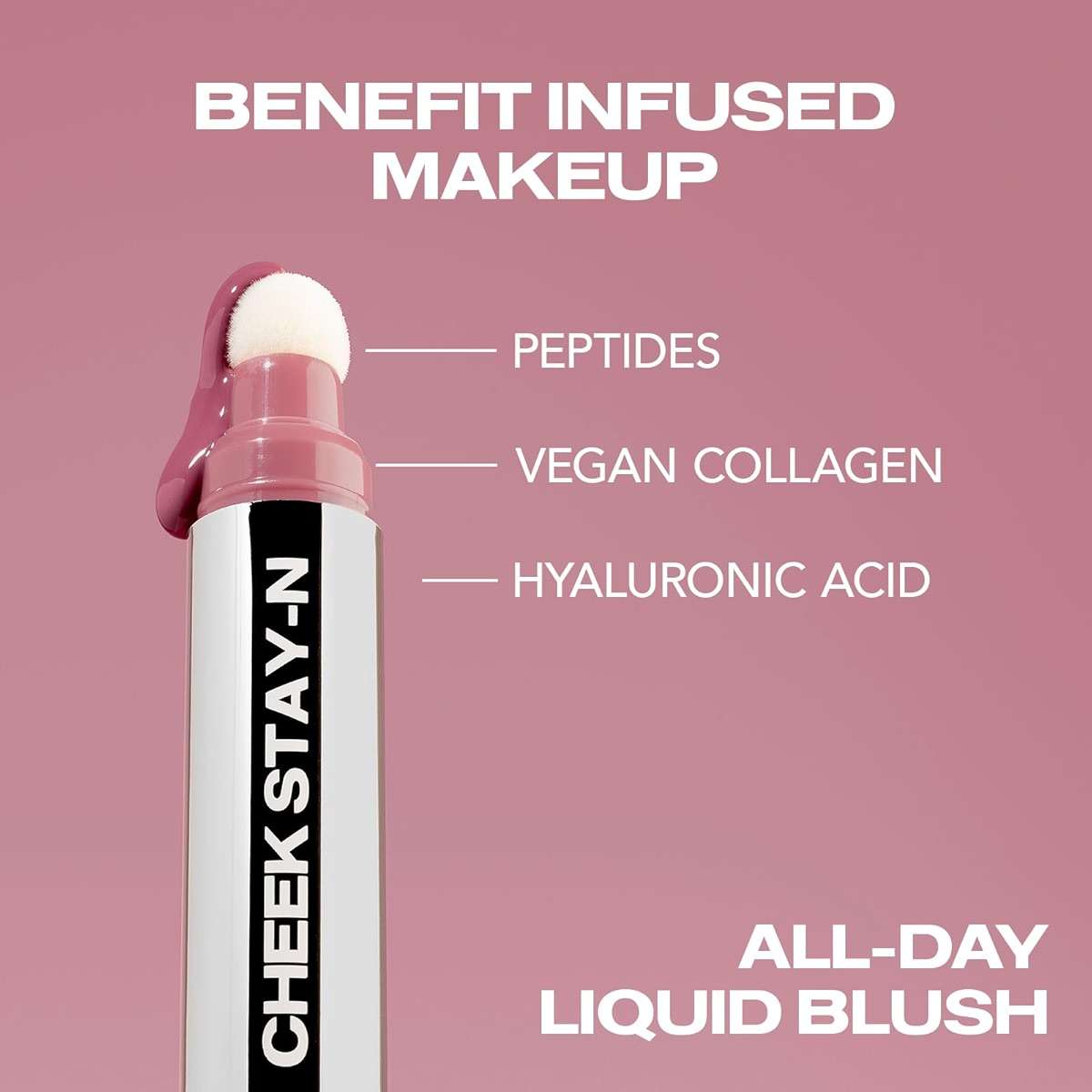 Sacheu Cheek STAY-N Liquid Blush for Cheeks — High Pigment, Buildable, Lightweight Cream Blush for Dewy & Radiant Flushed Cheeks — Long-lasting & Cruelty Free, I'm Guilty - Image 4