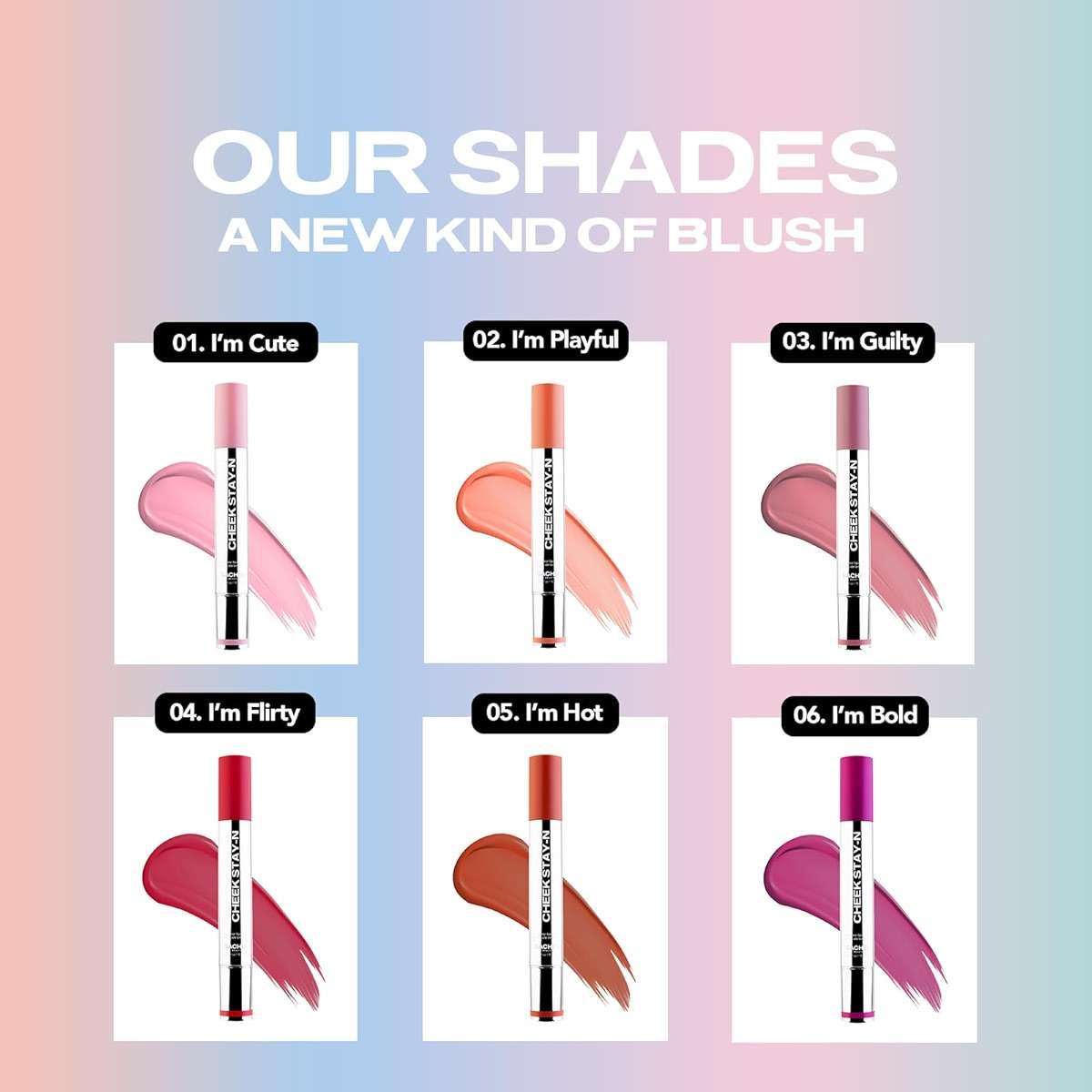 Sacheu Cheek STAY-N Liquid Blush for Cheeks — High Pigment, Buildable, Lightweight Cream Blush for Dewy & Radiant Flushed Cheeks — Long-lasting & Cruelty Free, I'm Guilty - Image 9