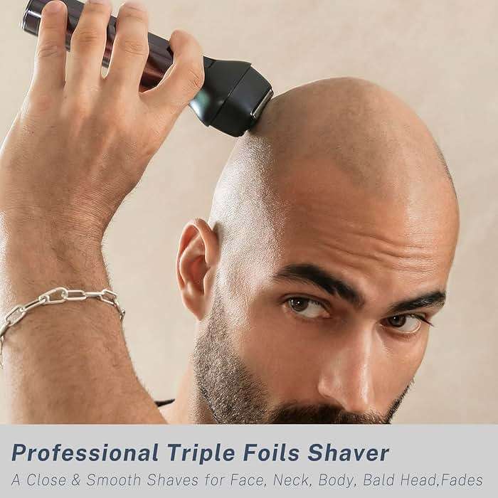 Beard Trimmer for Men, Professional 5-in-1 Hair Clippers with 20 Precision Dial Lengths, Electric Razors for Men IPX7 Waterproof Wet/Dry, USB-C Rechargeable Shaving Set with Dock for Face, Body, Nose - Image 5