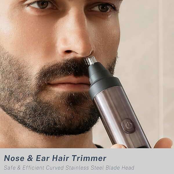 Beard Trimmer for Men, Professional 5-in-1 Hair Clippers with 20 Precision Dial Lengths, Electric Razors for Men IPX7 Waterproof Wet/Dry, USB-C Rechargeable Shaving Set with Dock for Face, Body, Nose - Image 8