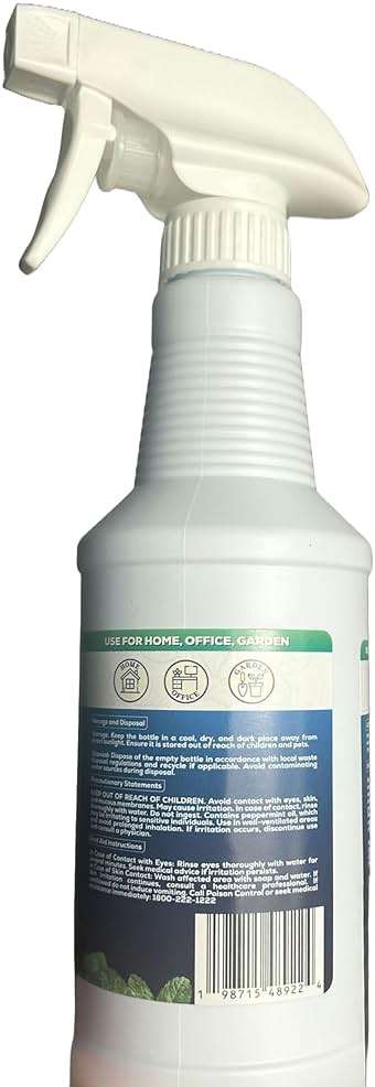 Peppermint Oil Spray for Insects, Pests, Rodents, Mice, Bugs, Spiders, Ants & Wasps - All Natural Pest Control Repellent for Home, Indoor, Outdoor, Garden, Maximum Strength, Ready-to-Use, 16 FL OZ - Image 9