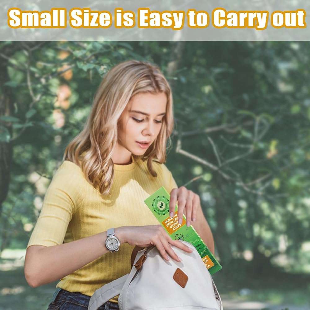 120 Pcs Citronella Oil Mosquito Incense Sticks, Natural Mosquito Repellent Outdoor Patio Plant-Based Bug Repellent for Patio Camping Essentials Fishing Backyard Travel Mosquito Control - Image 7
