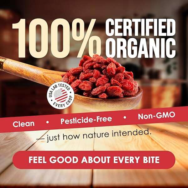 Nutrient Elements Goji Berries – 2 lb/32 oz – USDA Organic, Raw, Sun-Dried, Hand-Picked – Extra Large Dried Berries – Resealable Bag – Naturally Grown, No Additives - Image 2