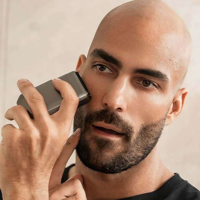 Electric Razors for Men Face - Compact Travel Electric Foil Shavers for Mens Bald Head - Small Portable Face and Head Shavers IPX7 Waterproof Wet and Dry, Dual-Action Blades and USB-C Rechargeable - Image 4