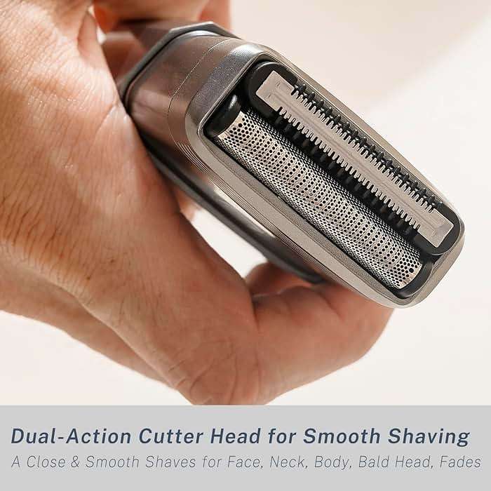 Electric Razors for Men Face - Compact Travel Electric Foil Shavers for Mens Bald Head - Small Portable Face and Head Shavers IPX7 Waterproof Wet and Dry, Dual-Action Blades and USB-C Rechargeable - Image 7