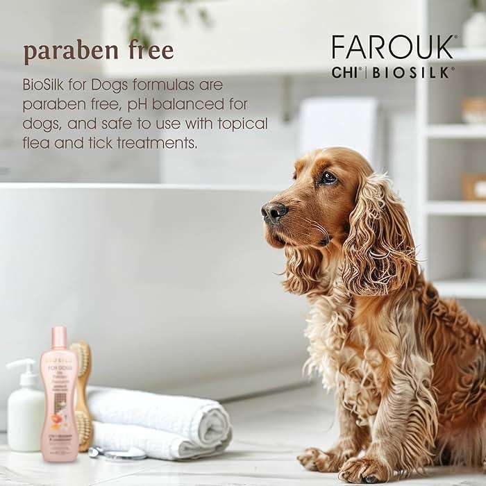 BioSilk for Dogs Silk Therapy Irresistible 2-in-1 Shampoo and Conditioner, Jasmine and Honey Scent, Hydrolyzed Silk Proteins, Paraben Free, pH Balanced for Dogs, Safe 8 Weeks+, 12 fl oz - Image 5