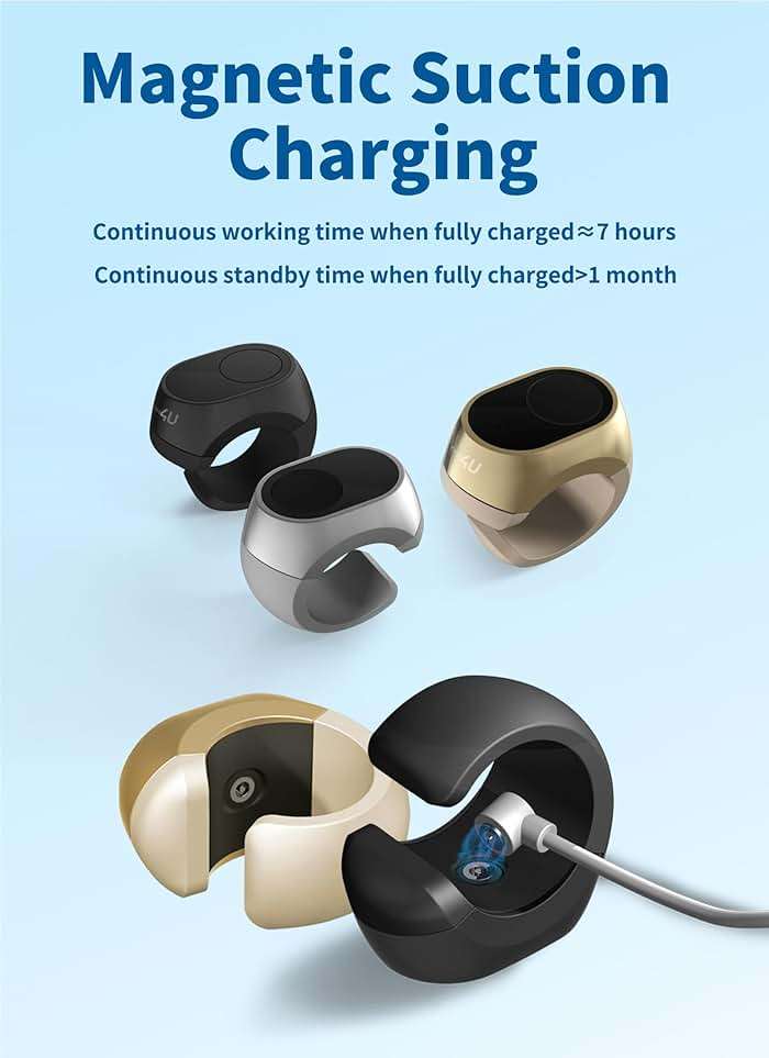 Bluetooth Remote Control Scrolling Ring for TikTok, Camera, Page Turner Remote - for iPhone, iPad, Tablet, iOS and Android - Black - Image 6