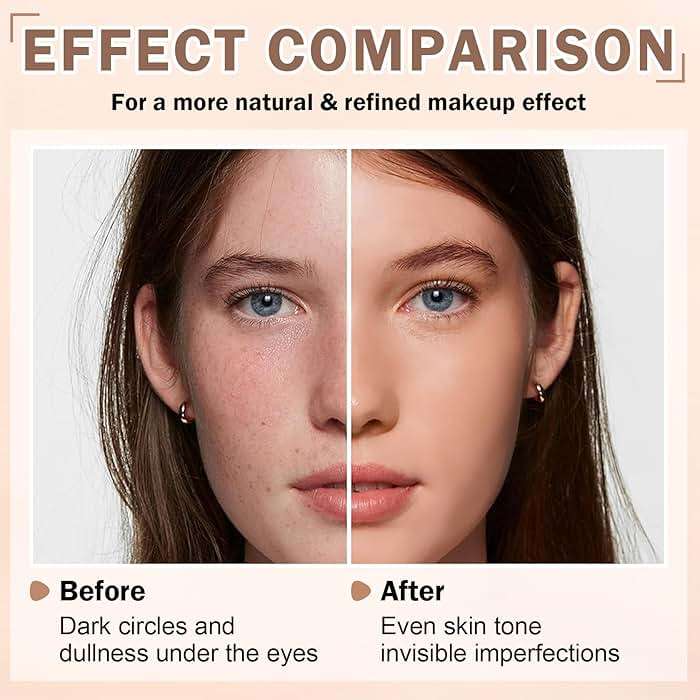 CAHIUYOA AirBrush Spray Foundation Makeup Silky Full Coverage Airbrush Flawless Foundation for Mature Skin,Long Lasting Natural Matte Finish Air Brush Makeup Foundation - 01 Natural/Warm Porcelain - Image 3
