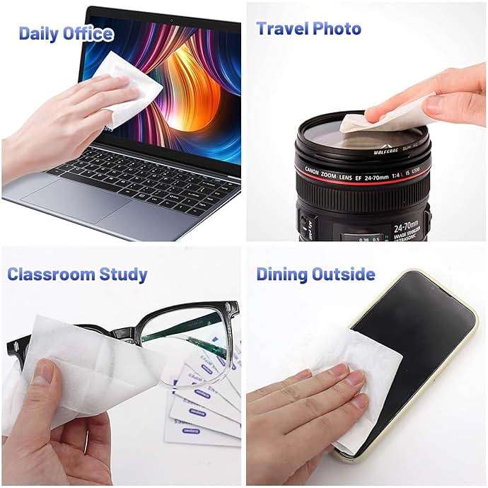 Icepac Lens Wipes for Eyeglasses - 220 Pre-Moistened Individual Wrapped Eye Glasses Cleaning Wipes | Glasses Cleaner Safely Cleans Glasses, Sunglasses, Phone Screen, Electronics & Camera Lens - Image 6