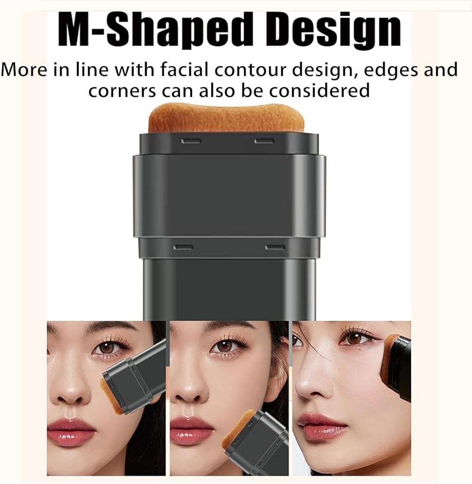 2 In 1- Luxury Anti-Wrinkle Foundation Stick, Korea Flawless Eraser Foundation Stick With Brush, Contour Stick Foundation Face Stick, Makeup Eraser Korean Foundation Stick (Natural * 1) - Image 6