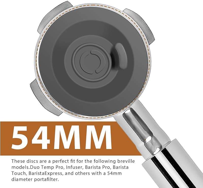 SFIELCAPA 54mm Espresso Backflush Cleaning Disc for Breville Espresso Machines 2 Pack Silicone Blind Filter Disk – Durable Espresso Machine Cleaner Accessories - Image 3
