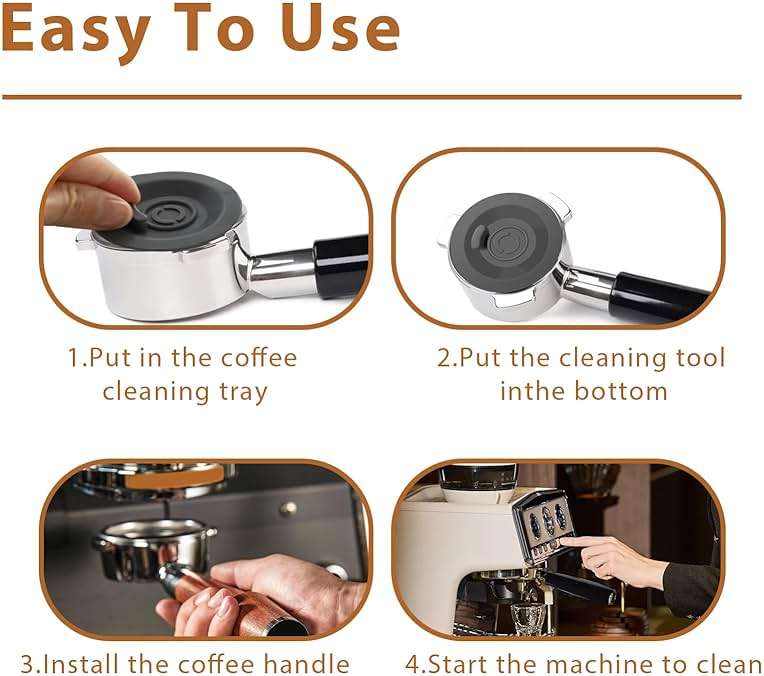 SFIELCAPA 54mm Espresso Backflush Cleaning Disc for Breville Espresso Machines 2 Pack Silicone Blind Filter Disk – Durable Espresso Machine Cleaner Accessories - Image 4