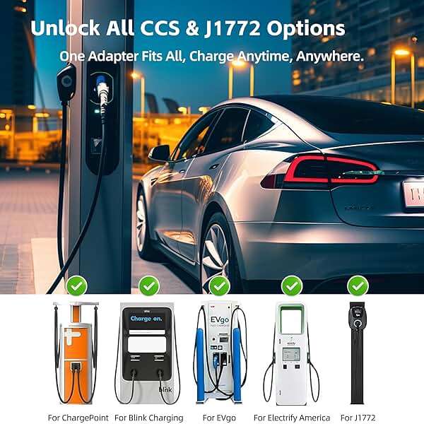 CORROY Upgraded CCS to J1772 Adapter for Cybertruck, SuperFast Charging Accessories, Compatible with Tesla Model 3/Y/S/X - Image 4