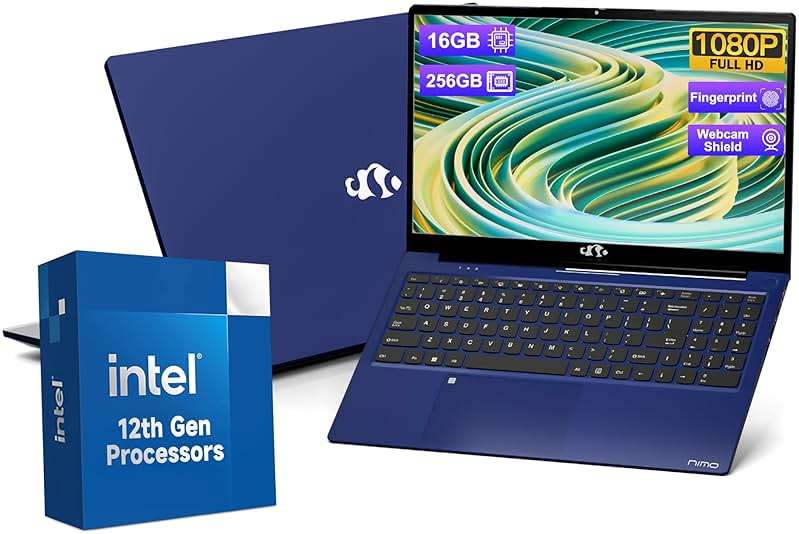 15.6-FHD-Laptop Student-Laptop, 16GB RAM 256GB SSD, Intel Pentium Quad-Core N100 Processor (Up to 3.4GHz) Backlit Keyboard Fingerprint WiFi 6 BT5.2 Business-Laptop, 2 Years Warranty Windows 11 Laptop - Image 1
