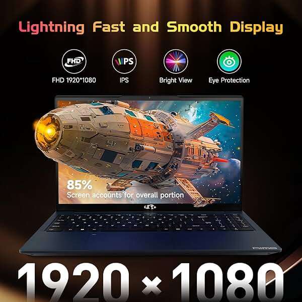 15.6-FHD-Laptop Student-Laptop, 16GB RAM 256GB SSD, Intel Pentium Quad-Core N100 Processor (Up to 3.4GHz) Backlit Keyboard Fingerprint WiFi 6 BT5.2 Business-Laptop, 2 Years Warranty Windows 11 Laptop - Image 2
