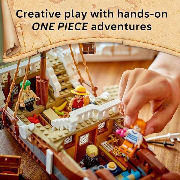 Lego ONE Piece The Going Merry Pirate Ship Building Blocks - Pretend Play Adventure Toy for Boys & Girls, 10+ - Straw Hat Crew Toy Figures & Playset for Anime Fans - Gift Idea for Birthdays - 75639 - Image 4