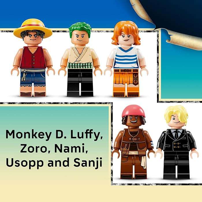 Lego ONE Piece The Going Merry Pirate Ship Building Blocks - Pretend Play Adventure Toy for Boys & Girls, 10+ - Straw Hat Crew Toy Figures & Playset for Anime Fans - Gift Idea for Birthdays - 75639 - Image 5