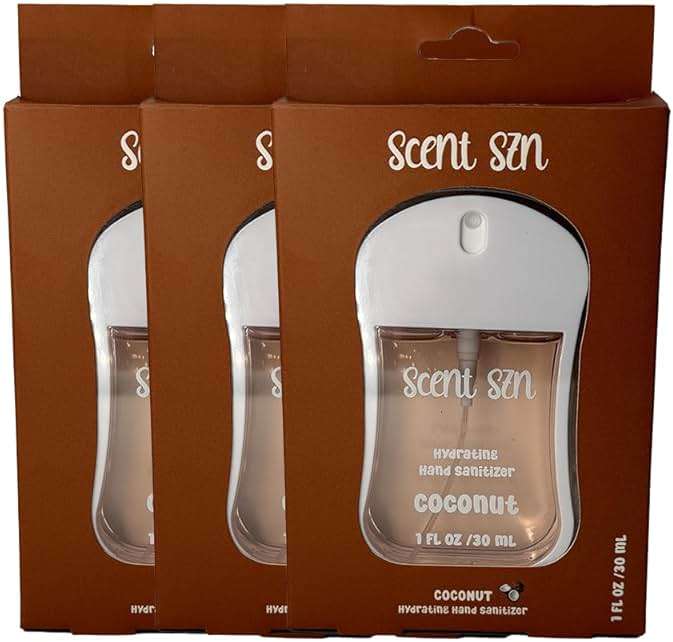 Scent Szn Hydrating Hand Sanitizer (Coconut) (3 pack) - Image 1
