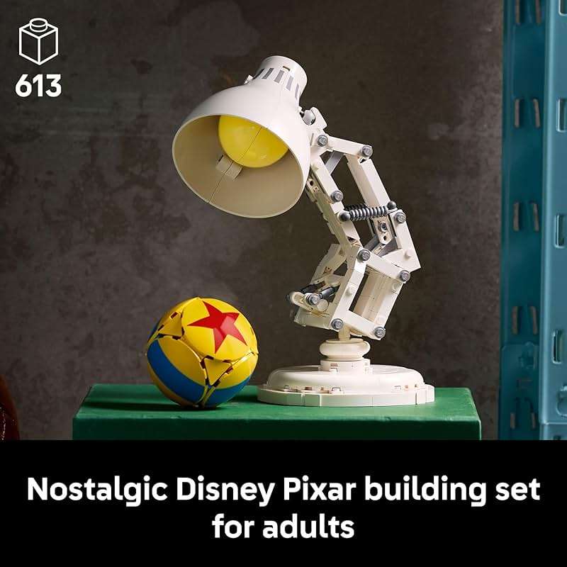 LEGO Ideas Disney Pixar Luxo Jr. - Room Decor and Building Set for Adults - Office and Desk Decor for Women and Men, Ages 18+ - Brick-Built Lamp DIY Kit - Collectible Gift Idea for Movie Fans - 21357 - Image 2