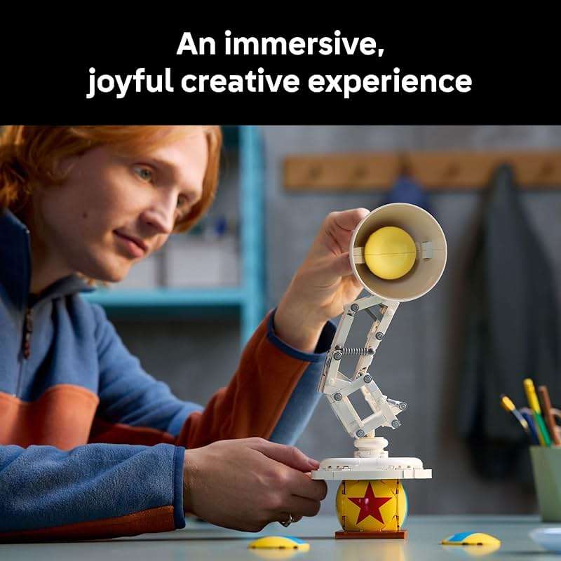 LEGO Ideas Disney Pixar Luxo Jr. - Room Decor and Building Set for Adults - Office and Desk Decor for Women and Men, Ages 18+ - Brick-Built Lamp DIY Kit - Collectible Gift Idea for Movie Fans - 21357 - Image 3