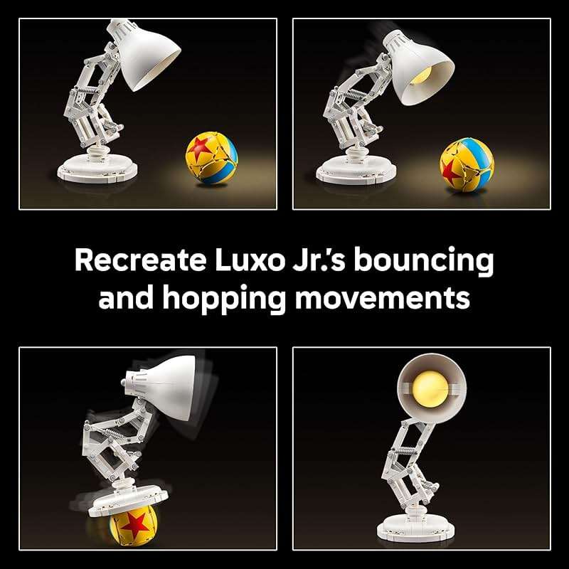 LEGO Ideas Disney Pixar Luxo Jr. - Room Decor and Building Set for Adults - Office and Desk Decor for Women and Men, Ages 18+ - Brick-Built Lamp DIY Kit - Collectible Gift Idea for Movie Fans - 21357 - Image 4