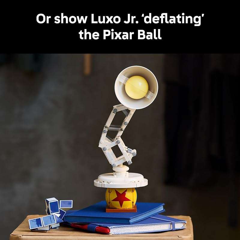 LEGO Ideas Disney Pixar Luxo Jr. - Room Decor and Building Set for Adults - Office and Desk Decor for Women and Men, Ages 18+ - Brick-Built Lamp DIY Kit - Collectible Gift Idea for Movie Fans - 21357 - Image 6
