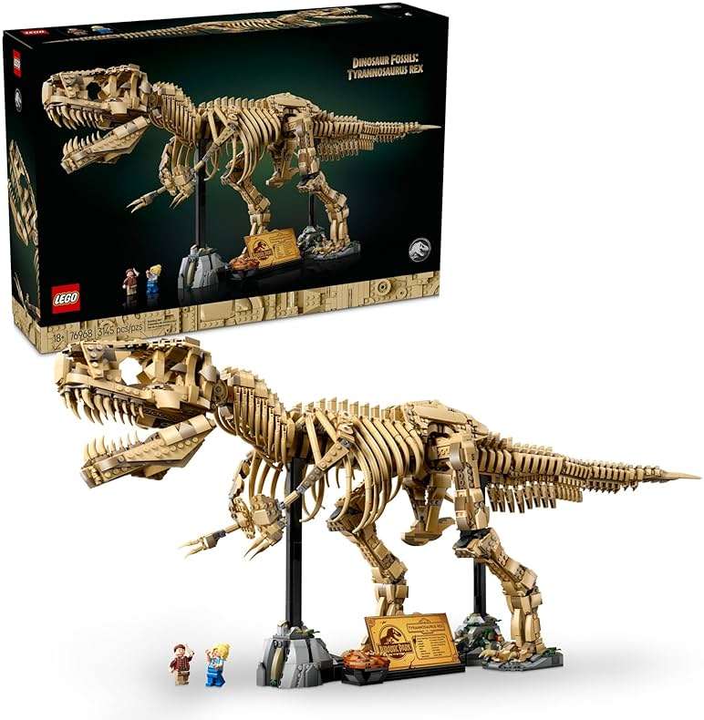 LEGO Jurassic World Dinosaur Fossils: Tyrannosaurus Rex - Building Set for Adults, Ages 18+ - Dinosaur Gift for Movie Lovers - Collectible Home Decor for Bedroom, Office, or Any Room - 76968 - Image 1