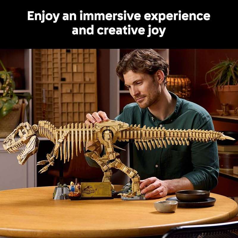 LEGO Jurassic World Dinosaur Fossils: Tyrannosaurus Rex - Building Set for Adults, Ages 18+ - Dinosaur Gift for Movie Lovers - Collectible Home Decor for Bedroom, Office, or Any Room - 76968 - Image 4