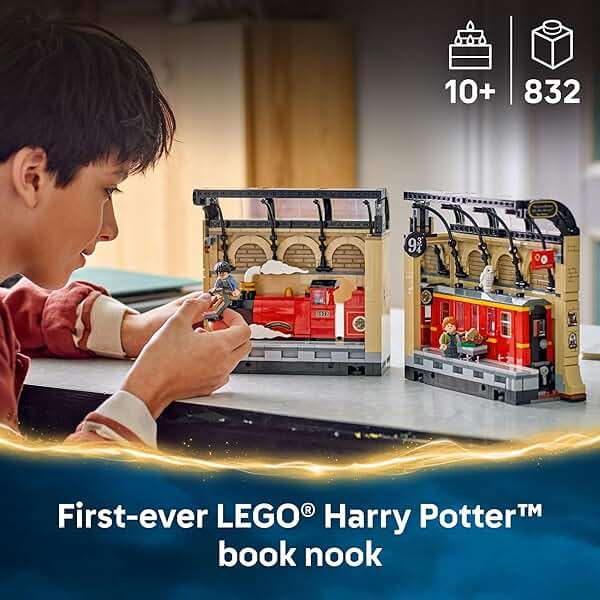 LEGO Harry Potter Book Nook: Hogwarts Express Building Set - Bedroom Shelf Decor for Boys, Girls, & Fans, Ages 10+ - Collectible Harry & Ron Minifigures - Birthday Gift Idea - 76450 - Image 2