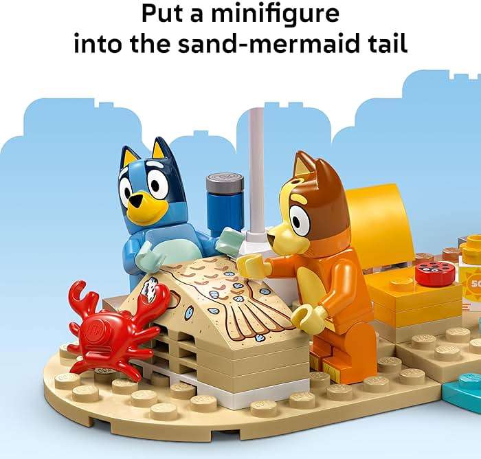 LEGO Bluey: Bluey’s Beach & Family Car Trip - Toddler Learning Toy for Kids 4+ - Includes Bluey, Bingo, and Mum Minifigures - Birthday Gift for Boys and Girls, Ages 4+ - 11202 - Image 6