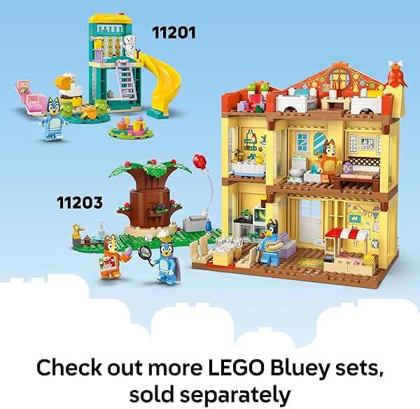 LEGO Bluey: Bluey’s Beach & Family Car Trip - Toddler Learning Toy for Kids 4+ - Includes Bluey, Bingo, and Mum Minifigures - Birthday Gift for Boys and Girls, Ages 4+ - 11202 - Image 7