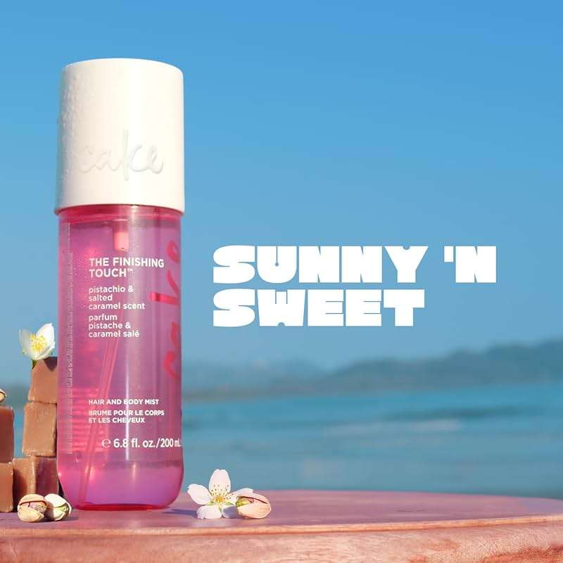 Cake Beauty Hair & Body Mist, The Finishing Touch - Pistachio & Salted Caramel Scent - Infused with Vitamin E & Argan Oil - For All Skin & Hair Types - 6.8 Fl Oz / 200 mL - Image 6